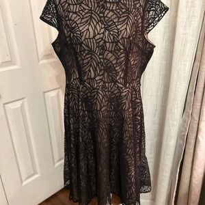 Evan Picone Black Lace Mini Dress